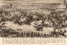 CPA Panorama van den Slag van Waterloo Voorbij den weg van Genxppe bij of Hauls onderscheidt Militaria Sainte