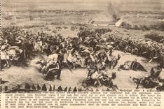 CPA Panorama van den Slag van Waterloo Da noeve van of Hauls Sainte verdedigd door afdeelingen stand geboden Militaria