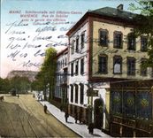 CPA Mainz Schillerstrae mit offiziers Casino Mayence Rue de Schiller avec le cercle des officiers