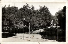 Chateaubriant - the Public garden and the War memorial - CPA