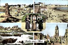 CPA Batz On Sea the Menhir and the Beach