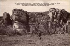 CPA Guerande (Loire Inf) Les Rochers de kremaguen Route de Saille