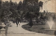 CPA Rennes Le Nouveau jardin des Plantes Le jet d eau et la Cascade