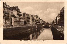 CPA Rennes Quai duguay Trouin et la Vilaine