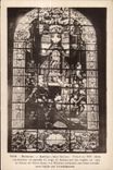 CPA Rennes Easilique Saint Sauveur Vitrail du XIX siecle represent un episede du siege de Rennes par les Anglsis en 