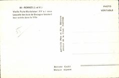 CPSM Rennes (I et V) Vieille Porte Mordelaise (XV s) sous Laquelle les ducs de Bretagne faisaient leur entree dans la