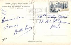 CPSM Rennes (Ille et Vilaine) Palais de Justice Grande salle du Parlement de Bretage Motifs des Plafonds