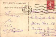 CPA Paris While Strolling the Sacring Heart seen of the Street Steinkeroue The Crowns Cceur seen from the Steinkerane