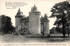 CPA Combourg (I et V) Le Chateau Feodal cotes Nord et Ouestchateaubriandy Passa son enfance