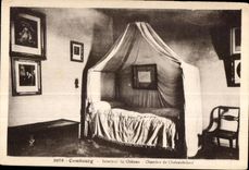 CPA Combourg Interieur du Chateau Chambre de Chateaubriand