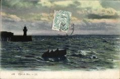 CPA Effet de mer Le Havre Phare Lighthouse