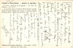 CPA Fougeres Vitre Mont St Michel Chareau de Fougeres La Tour nde PIeguen