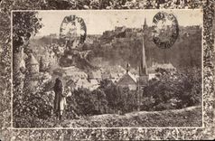 CPA Vitre Fougeres Mont St Michel Ville haute et basse Ville A vue