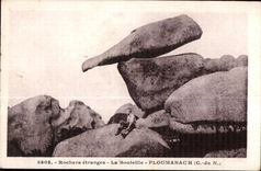 CPA extrano oscila la botella de Ploumanach