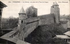 CPA Fougeres Le Chateau vue prise de la Tour de Coigny
