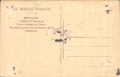 Intereure suave del ataque frontal de CPA Francia Bretana Josselin (Morbihan) del especimen de Magnihque del castillo de