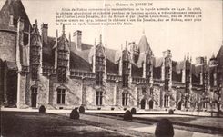 Castillo de CPA de Josselin Alain de Rohan Begins el reconstitation del tacade adentro