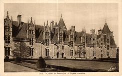 Castillo de CPA del ataque frontal del interior de Josselin