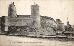 CPA Fougeres Vue generale du Chateau(cote ouest)