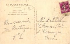 CPA La Douce France Bretagne Fougeres Les Remparts Nord du Chateau Lavandiere Lavoir