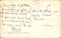 CPA Parame Cote d Emeraude La Digue Au loin Saint Malo