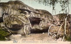 CPA Foret De Fontainebleau La Roche qui pleure (Franchard)