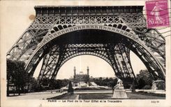 CPA Paris Pled of the Elffel Tower and Trocadero