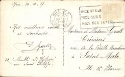 CPA Nice Le port et vue sur le Mont Boron