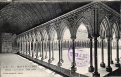 CPA Mont St Michel Abbaye le Cloitre 