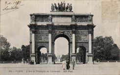 CPA Paris Arc De Triomphe del carrusel de Lovre