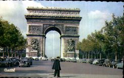 CPSM Paris Arc De Triomphe Policier organiza