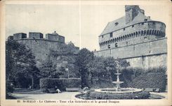 CPA St Malo the Castle Tower the General one and the large Keep