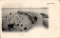 CPA St Malo the Mole Boats