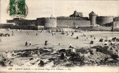 CPA St Malo Main beach and the Castle