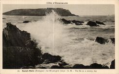 CPA St Malo (Brittany) Be by heavy weather The Be one has stormy day