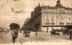 CPA Paris La Gare d Orleans et le Quai d Orsay