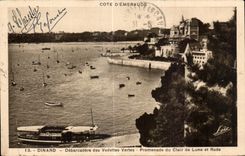 CPA Dinard Debarchdere des Vedettes Vertes Promenade du Clair de Lune et Rade