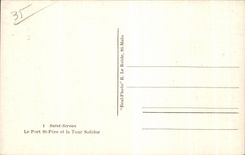 CPA Saint Servan Le Port St Pere et la Tour Solidor