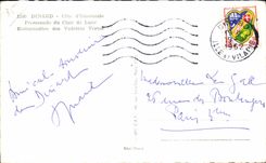 CPA Dinard Cote d Emeraude Promenade du Clair de Lune Embarcadere des Vedettes Vertes