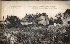 CPA Bovent (Somme) Ruins of the village