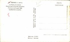 CPA Rennes Le Palais de Justice Plafond de la Grande Chambre Peinture de Coypel Represente la Justice