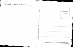 CPA Paris Frontage of Hotel of Invalides