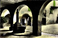 CPSM Sospel La Vielle Fontaine Place Saint Nicolus