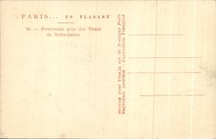 CPA Paris panorama taken of Tours of Our Lady