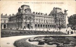 CPA Paris la lumbrera y el monumento de Gambetta