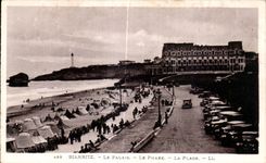CPA Biarritz Le Palais Le Phare La Plage