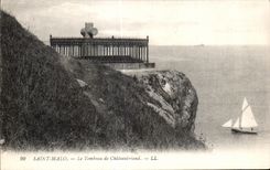 CPA Saint Malo the Tomb of Chateaubriant
