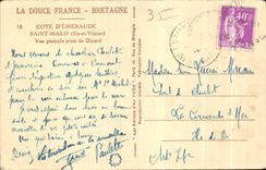 CPA Saint Malo View Taken of Dinard