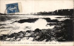 CPA Saint Malo the Strike of Malo Seen from of the Large Bey The Strand