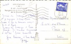 CPA Saint Malo View of the Furrow of the Dam of Main beach